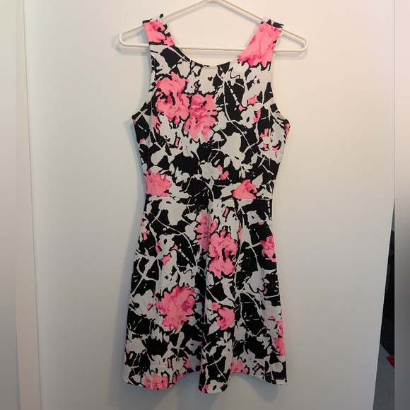 Eclipse Dresses & Skirts - Eclipse Y2K Mini Dress – Neon Pink Floral, Size M, Made in USA